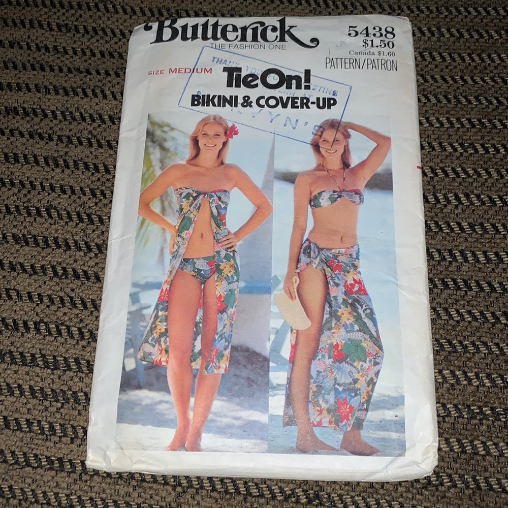 Vintage Butterick Bikini and Cover-Up Pattern